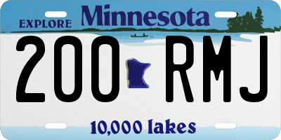 MN license plate 200RMJ