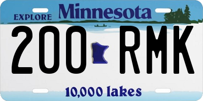 MN license plate 200RMK