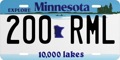 MN license plate 200RML