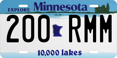 MN license plate 200RMM