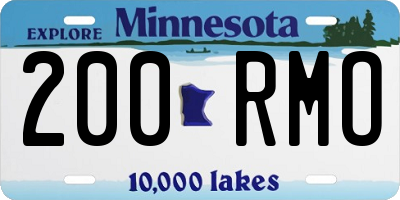 MN license plate 200RMO