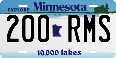 MN license plate 200RMS