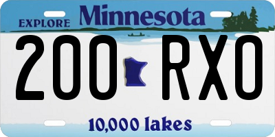 MN license plate 200RXO