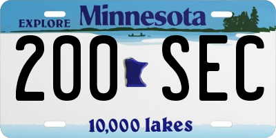 MN license plate 200SEC
