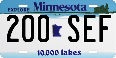 MN license plate 200SEF
