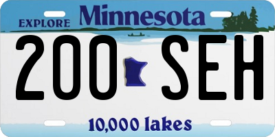 MN license plate 200SEH