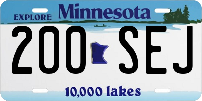 MN license plate 200SEJ