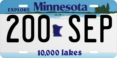 MN license plate 200SEP