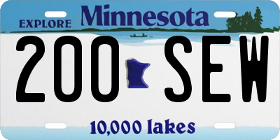 MN license plate 200SEW