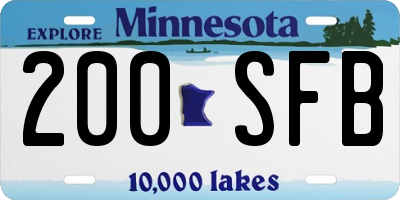 MN license plate 200SFB