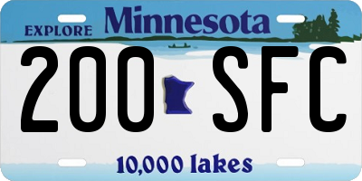 MN license plate 200SFC