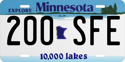 MN license plate 200SFE