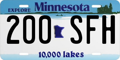 MN license plate 200SFH