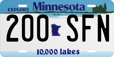 MN license plate 200SFN