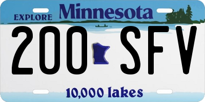 MN license plate 200SFV