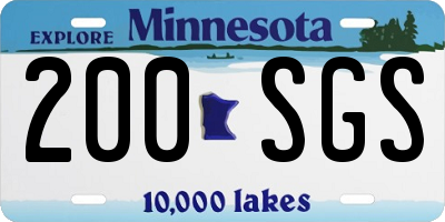 MN license plate 200SGS