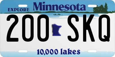 MN license plate 200SKQ