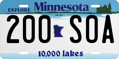 MN license plate 200SOA