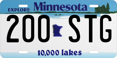MN license plate 200STG