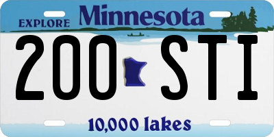 MN license plate 200STI