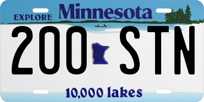 MN license plate 200STN