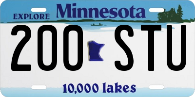 MN license plate 200STU