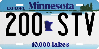 MN license plate 200STV