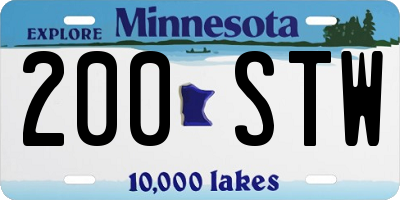 MN license plate 200STW