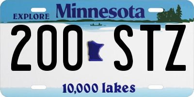 MN license plate 200STZ