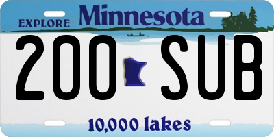 MN license plate 200SUB