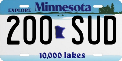 MN license plate 200SUD