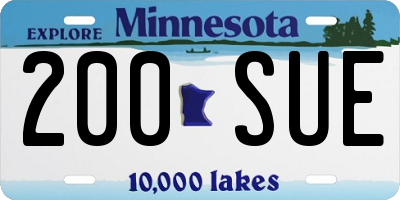 MN license plate 200SUE
