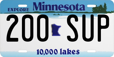 MN license plate 200SUP