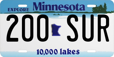 MN license plate 200SUR