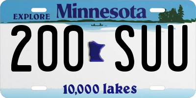 MN license plate 200SUU