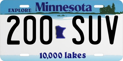 MN license plate 200SUV