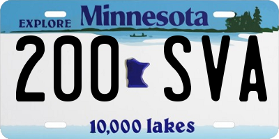MN license plate 200SVA