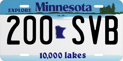 MN license plate 200SVB
