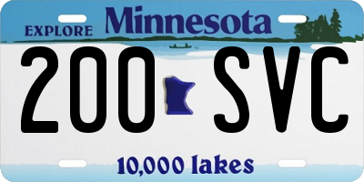 MN license plate 200SVC
