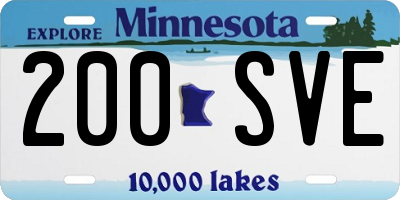MN license plate 200SVE