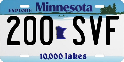 MN license plate 200SVF