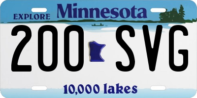 MN license plate 200SVG