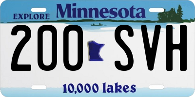 MN license plate 200SVH