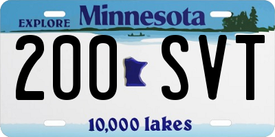 MN license plate 200SVT