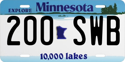 MN license plate 200SWB