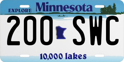 MN license plate 200SWC