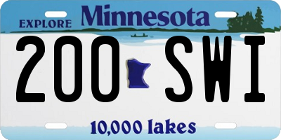 MN license plate 200SWI