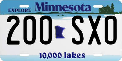 MN license plate 200SXO