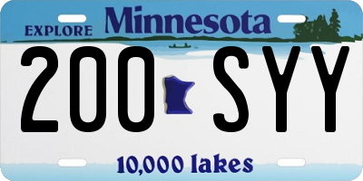 MN license plate 200SYY