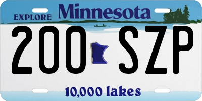 MN license plate 200SZP